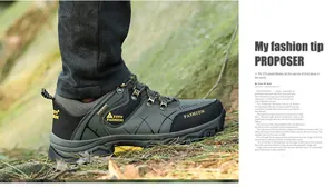 Close-up of lightweight outdoor hiking shoe with anti-slip MD sole and synthetic mesh