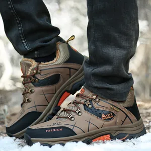 Heren winterschoenen met fleecevoering en antislip rubberen zool voor wandelen in de sneeuw