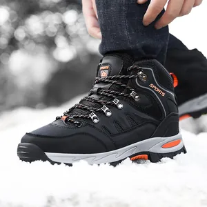 Stivali da Trekking Unisex Foderati in Pile Scarpe da Trekking Antiscivolo All'aperto Stivali da Neve Caldi Invernali per Uomo Donna