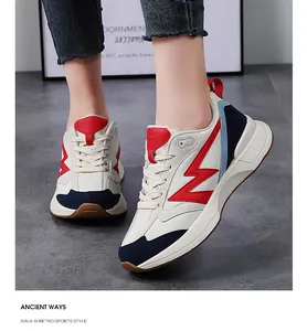 Close-up of retro low-top sneakers in white and navy with vintage gum rubber sole