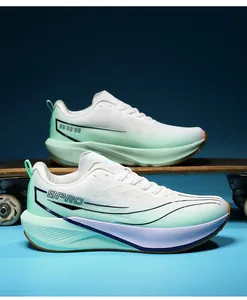 Detailed view of the 9PRO marathon running shoes featuring breathable gradient mesh upper