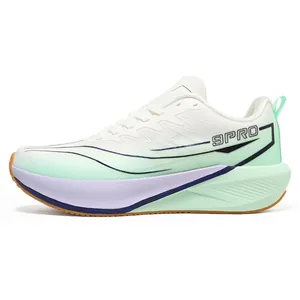 Breathable mesh running shoes for men and women with 9PRO logo and cushioned sole
