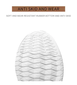Close-up of rubber bottom with anti-skid wave patterns for breathable men's shoes