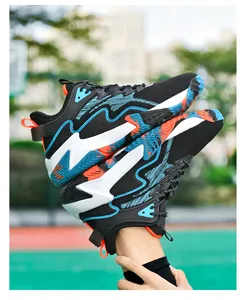Macro detail of the durable rubber outsole and breathable mesh fabric of basketball shoes