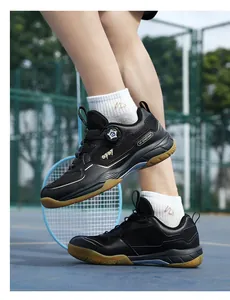 Detail of professional black sports shoe with breathable mesh and knob lacing system
