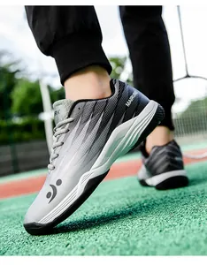 Detail of breathable athletic shoe sole with non-slip grip for indoor badminton training