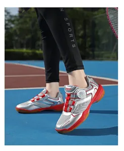 Close-up of athletic shoes featuring a dial lacing system and breathable mesh upper