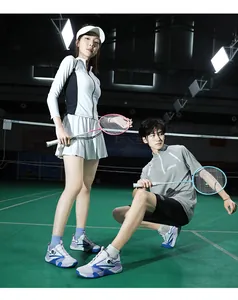 Pro table tennis shoes with breathable mesh and quick-lace system for indoor sports