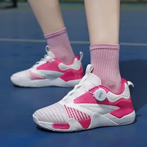 Professional Breathable Mesh Sports Shoes Rotary Dial Lacing Anti Slip Badminton Tennis Training Sneakers For Unisex Adult Athletic Footwear
