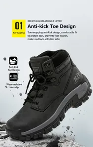 Detailed view of durable hiking boots with reinforced toe caps and anti-slip rubber soles