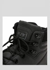 Detail view of durable stainless steel copper eyelets and lace-up tactical boot system