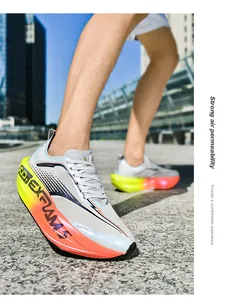 Macro view of breathable gray mesh fabric and gradient cushioned sole on sport shoe