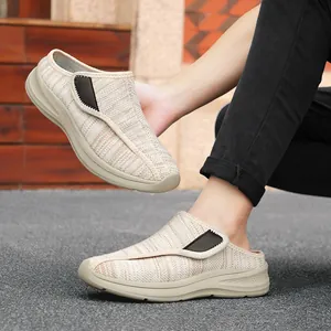 Scarpe Slip-on Casual in Mesh Traspirante per Anziani Scarpe da Passeggio con Chiusura a Strappo Sneakers Comode e Leggere