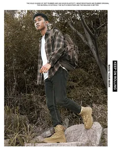 Tactical hiking boots with soft rubber soles shown in a natural mountain forest setting