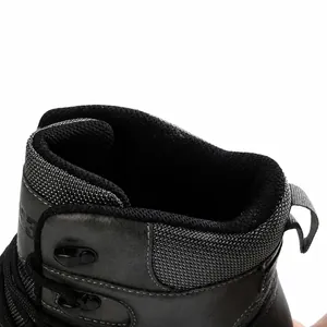 Macro shot of breathable deodorant lining on black tactical outdoor combat boots