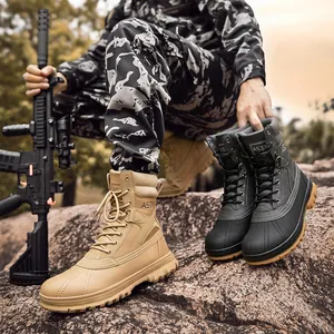 Rugged men's tactical outdoor hiking boots A533 model for camping and trekking