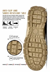 Detail of durable non-slip rubber outsole with deep lugs on tactical combat boots