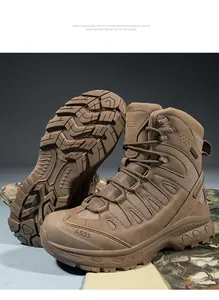 Detailed close-up of AS33 tactical outdoor boot featuring non-slip traction soles
