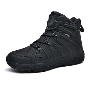 Hohe taktische Outdoor-Stiefel in Schwarz mit atmungsaktivem Mesh und rutschfester Sohle