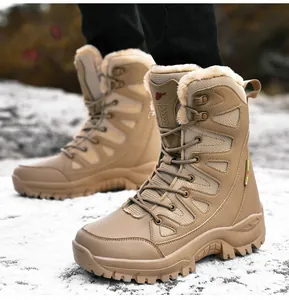 Outdoor wandelschoenen met warme fleece voering en antislip rubberen zool voor de winter