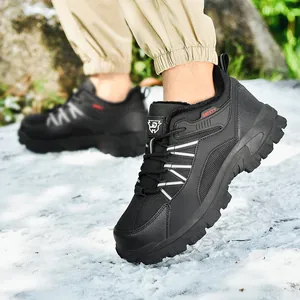 Zapatillas deportivas de invierno para hombre con forro polar y suela de goma antideslizante