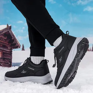 Chaussures de randonnée d'hiver pour hommes doublées polaire sur neige extérieure