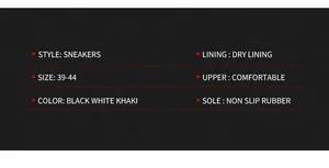 Guide des tailles détaillé et spécifications des baskets de course en mesh léger