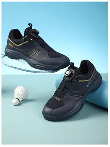 Detail view of indoor court shoe with BOA lacing system and breathable mesh side panels