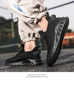 Detail of black breathable mesh running shoes with hollowed-out cushioned sole and heel pull tab
