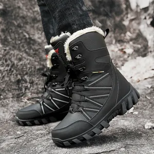 Herren Winter-Schneestiefel mit warmem Kunstfellfutter und rutschfesten Gummisohlen
