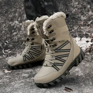 Herren Winterschuhe mit warmem Kunstfellfutter und rutschfester Gummisohle