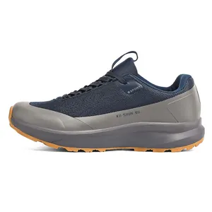 Scarpe da corsa traspiranti blu navy da uomo con suola ammortizzata sportiva