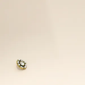 Elegante botón dorado de flor con perlas y cristales para cárdigans y camisas de lujo
