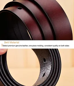 Detail of premium gradient dark brown leather belt showing thickness and polished edges