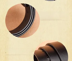 Detailed macro view of sealed oil edges and precise punch holes on black leather belt