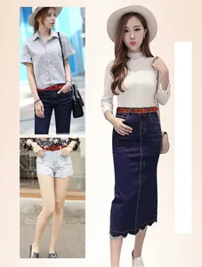 Detail shots showing skinny leather belts in red and brown colors with casual denim outfits