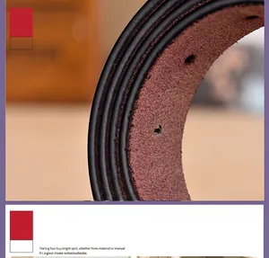 Macro detail of high-quality leather belt with polished oil-finished edges and circular holes