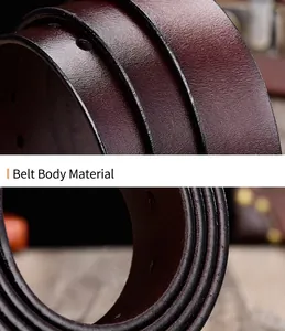 Detail view of premium genuine leather belt showing high-quality texture and rich brown tone