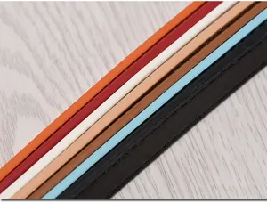 Detailed stitching and color options of thin leather belts for summer dresses