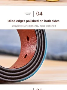 Macro shot of dual-tone leather belt edge with polished oil finish and natural texture
