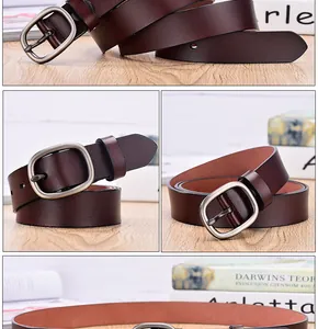 Detailed close-up of premium dark brown leather belt with round silver buckle and fine stitching