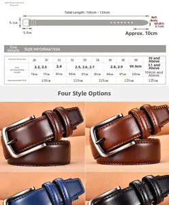 Guide des tailles de ceinture en cuir homme avec mesures de boucle et de taille