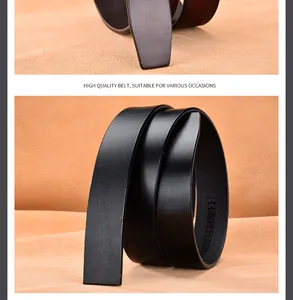 Détail de la ceinture en cuir véritable noir montrant la texture naturelle et la couture