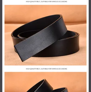 Détail de la ceinture en cuir noir véritable montrant la texture lisse et la haute qualité