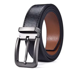 Men Business Genuine Leather Belt Alloy Pin Buckle Versatile Casual Split Cowhide Waist Strap For Suit Jeans Men Jewelry