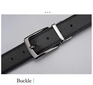 Macro detail of men's black leather belt with diagonal texture and gunmetal buckle