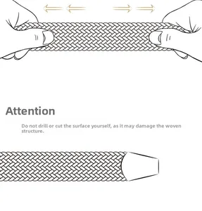 Test d'élasticité de ceinture tressée montrant la résistance et la structure du tissage