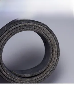 Detailed close-up showing the smooth oiled edges and fiber texture of the black leather belt
