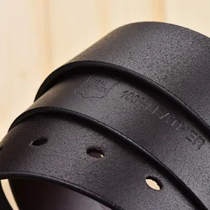 Premium heren vintage echt lederen riem met verfijnde textuur en reliëf details