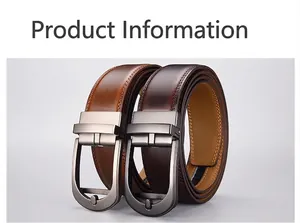 Detail of caramel brown and dark coffee leather belts with textured metal buckles